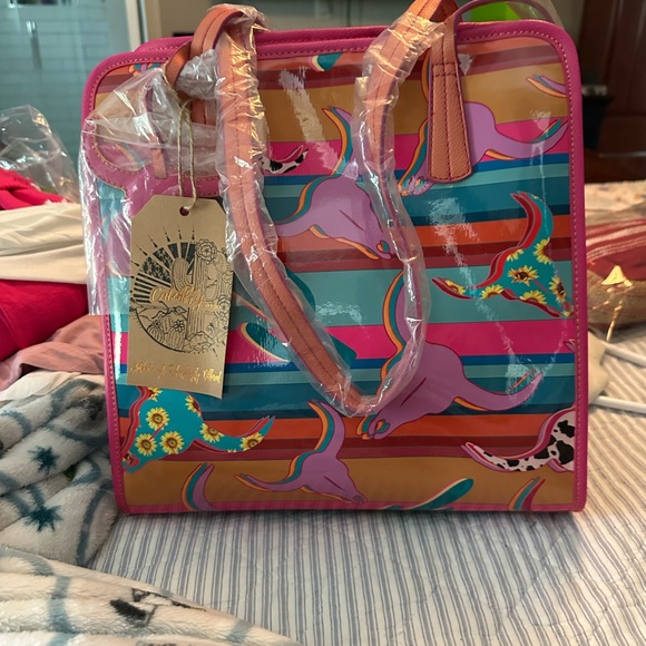 Catchfly Jelly Colorful Western-Themed Tote Bag NWT - Picture 2 of 2